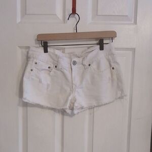 Women's White Denim Shorts